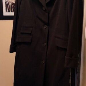 Ralph Lauren Midi Coat Black: Size 18